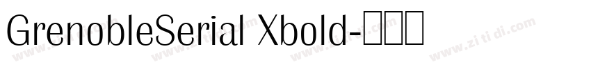 GrenobleSerial Xbold字体转换